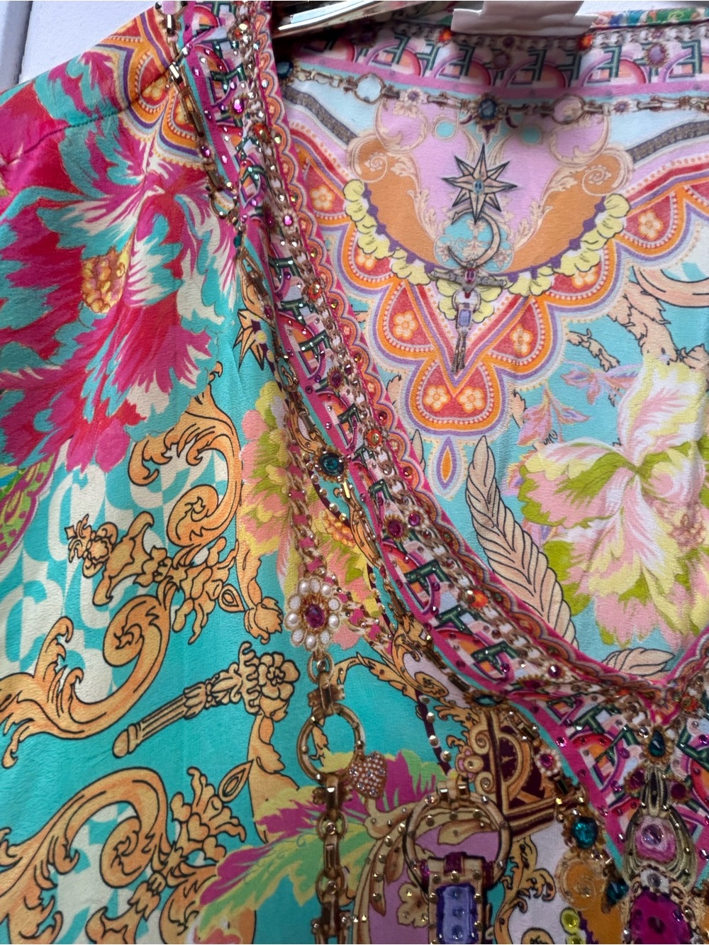 Camilla Multicolor Floral Paisley V-Neck Tunic - Picture 6 of 7